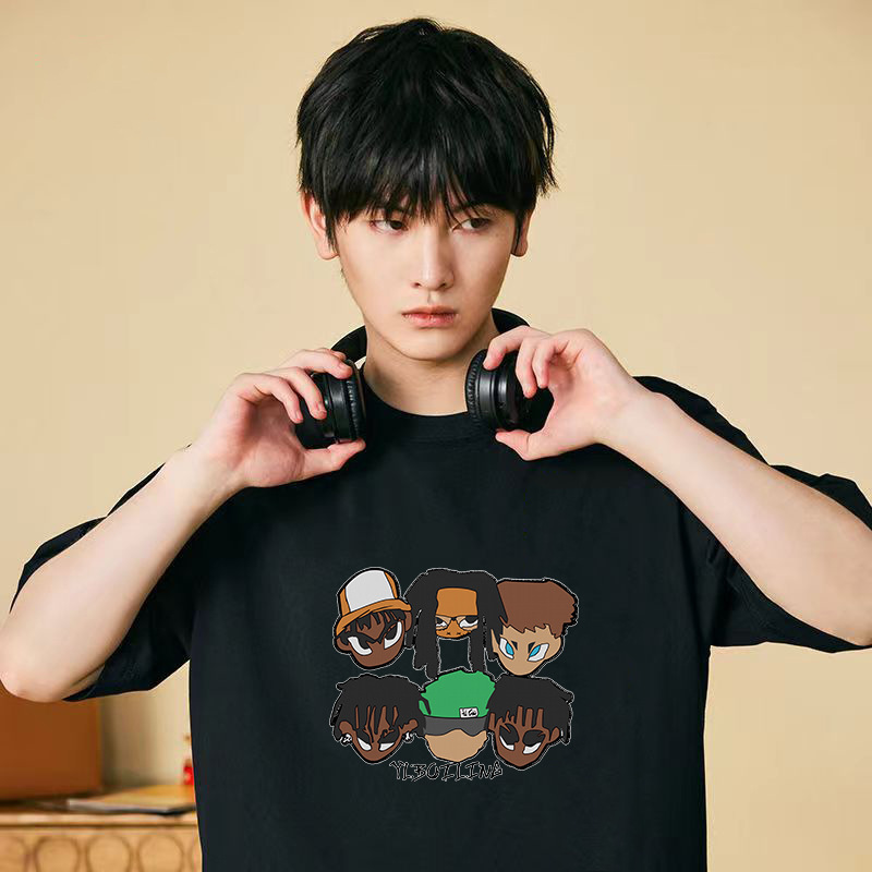 T-shirt de mangas cortas para hombres 2026 nuevo estilo de verano pareja chaqueta de hielo fresco estilo de puerto relajado transpirable T corta cómoda