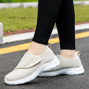 25 Velcro Shoes for the Elderly with Wide Feet and Instep for Men and Women, Autum Sports Shoes for Middle-Aged and Elderly People, Soft-Soled Walking Shoes, Cross-Border Large Sizes
