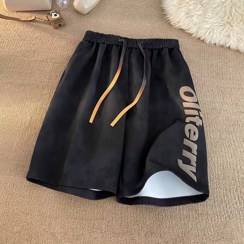 Новые летние шорты 2025 года для мужчин и женщин, спортивные брюки с тиснением букв из пенопласта, молодежная мода и универсальность.