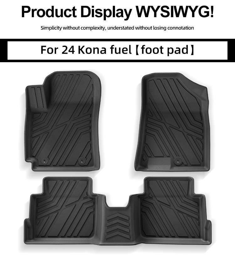 Suitable for 24 Modern Kona Car Floor Mats, Special Tpe Floor Mats, Trunk Mats, Cross-Border