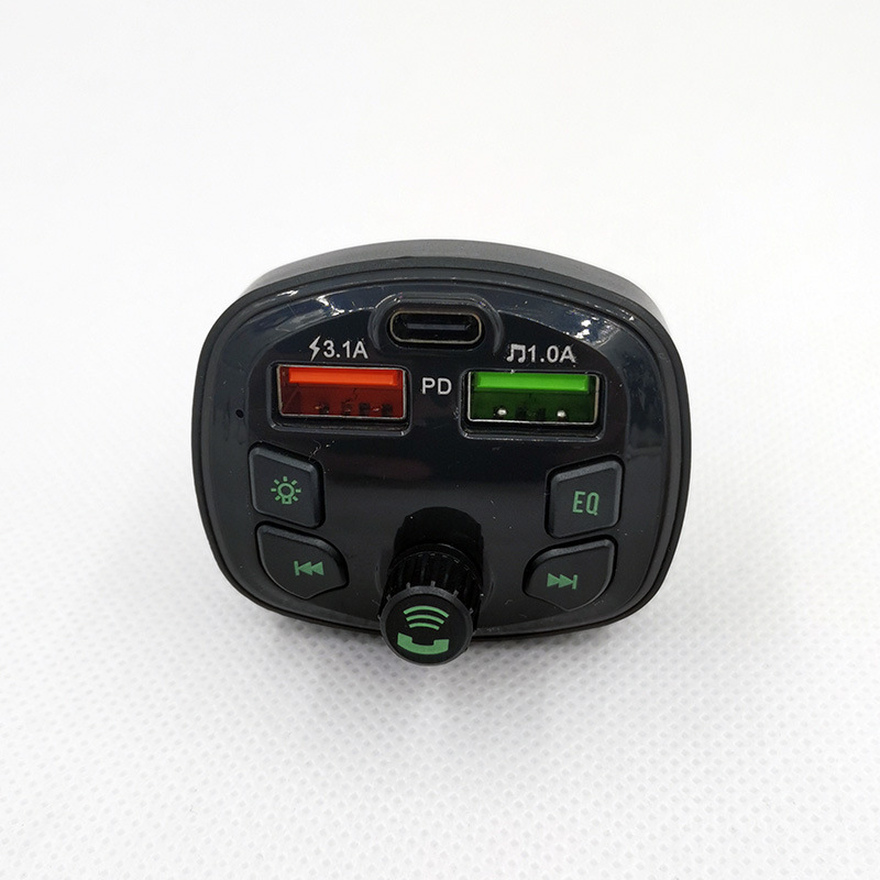 Cross-border E-commerce Direct Sales Car BlUetooth MP3 Player Hands-free Call Voice AnnoUncement PD Fast Charging U Disk