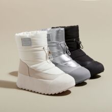 东北抗寒防滑雪地鞋2024年保暖女棉鞋轮胎底休闲马丁靴防滑耐磨