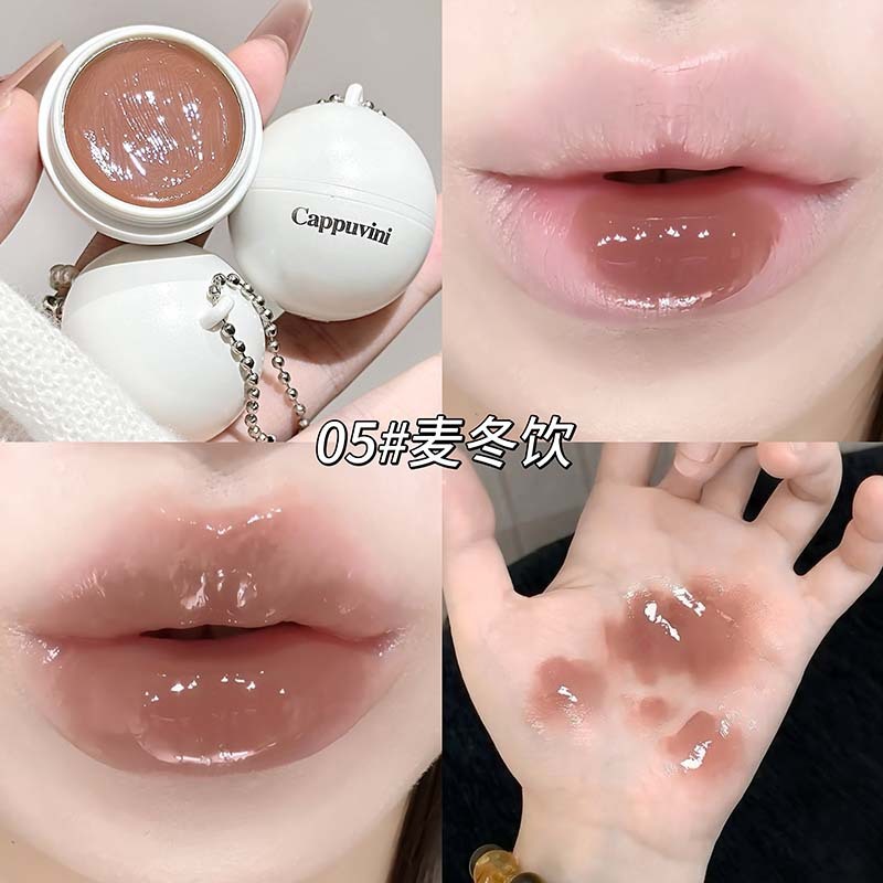 CAPPUVINI 釉薬ハートミラーリップゼリー水光沢保湿美白学生パーティー化粧品リップグロス美容メイク|undefined