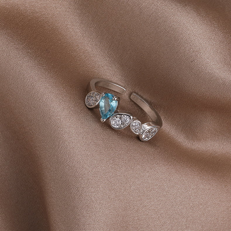 Sweet Geometric Copper Flowers Open Ring 1 Piece