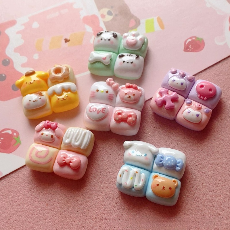 樹脂アクセサリー diy クリーム接着剤漫画ヘアピン下駄バックル装飾品装飾昔ながらのパンおもちゃ|undefined