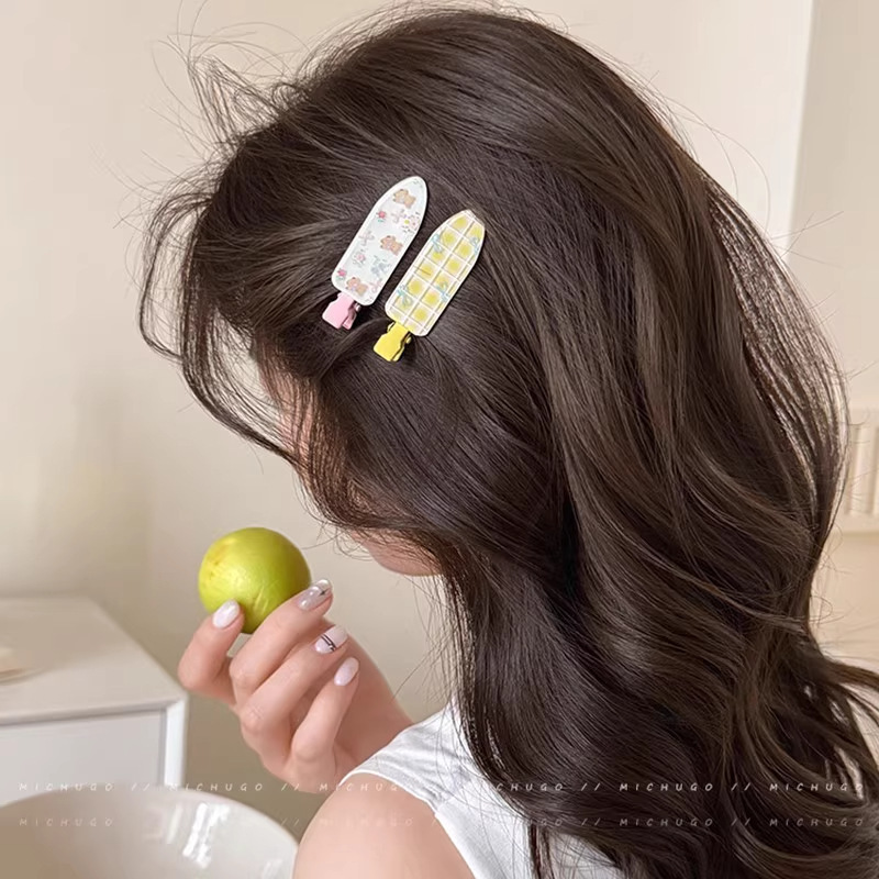 2025 新しいハイエンドかわいいドーパミンヘアピン女性のための絶妙なハイエンドヘアピン多用途漫画カモノハシクリップヘアアクセサリー|undefined