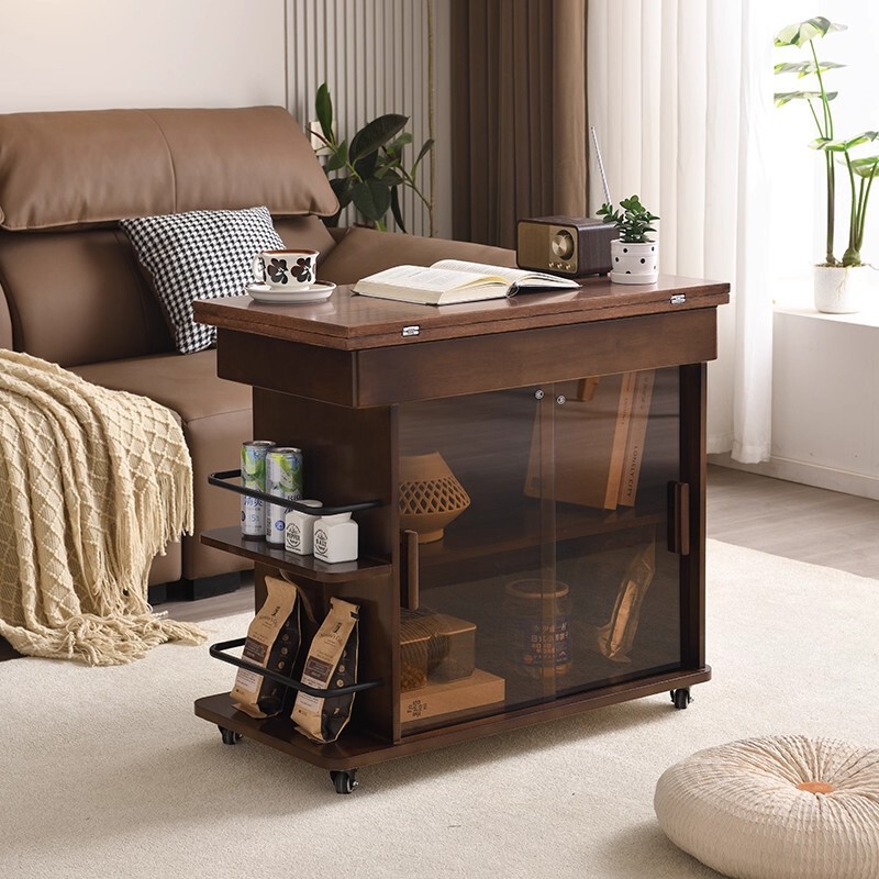 Living Room Sofa Side Cabinet Narrow Cabinet Side Cabinet Mobile Coffee Table Storage Rack Multi-Functional Mini Light Luxury High-End Small Side Table