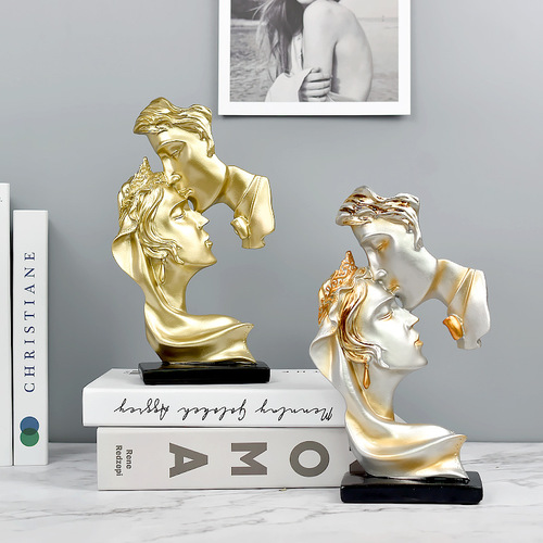 Creative kissing couple character statue resin crafts ornaments home living room decoration gift ornaments