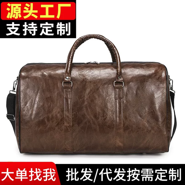 PU travel gym bag wholesale custom Korean fashion simple shoulder handbag large capacity waterproof luggage bag