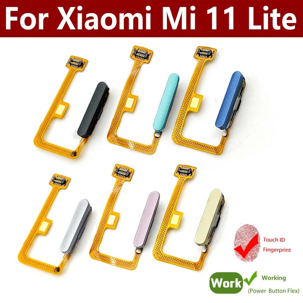 For Xiaomi 11 m 11Lite Fingerprint Sensor Home Return Key Menu Button Flex Ribbon Cable