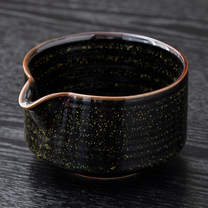 Juego de cuatro piezas de ceremonia del té de matcha, jaula de té de Baiben, tazón de té de pie, juego completo de combinación japonesa, té de punto, accesorios de jaula de té