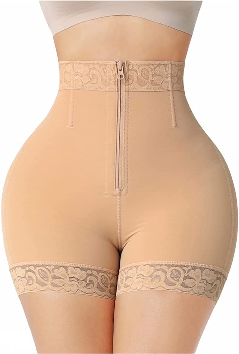 Pantalones moldeadores de cintura alta con cremallera Amazon TIK, pantalones moldeadores de cuerpo con control de abdomen, pantalones moldeadores de cintura y cadera, pantalones moldeadores de cintura y cadera que adelgazan la cintura