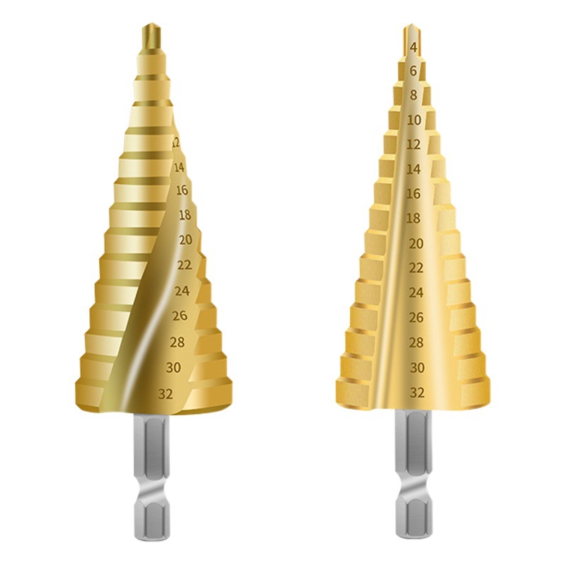 Pagoda universal de energía espiral escalera tipo torre escariador Acero inoxidable hierro placa Aluminio metal perforación agujero abridor broca