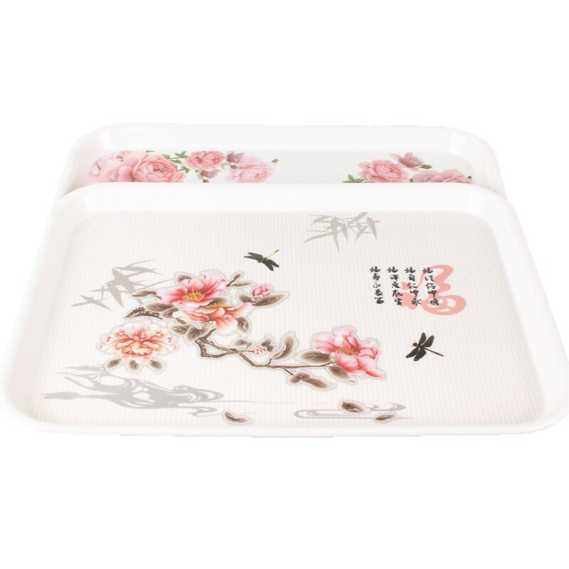 6017 Melamine Rectangular Tea Tray, Fruit and Dried Fruit Tray, Restaurant End Tray 10 Yuan Store Melamine Products Wholesale