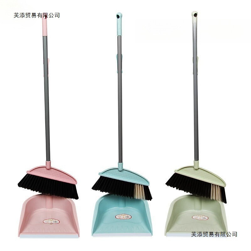 Soft Bristle Broom Set for Home Use, Plastic Broom and Dustpan Set Soft Bristle Broom Set for Home Use, Plastic Broom and Dustpan Set