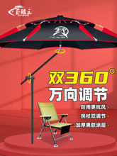 巨鳍王钓鱼伞大钓伞多向拐杖雨伞2023新款加厚防暴雨晒户外遮阳伞