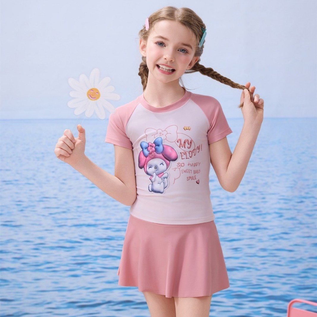 Yingximeng 3533 Girls Swimsuit 2025 New Style Swimsuit Kidsren Princess Skirt Little Girl Summer Swimming