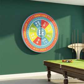 台球室厅墙面装饰画用品斯诺克海报贴纸背景创意俱乐部布置3d立体