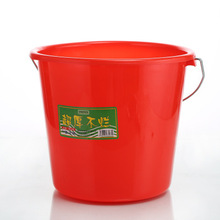 特厚耐摔耐砸紅色帶蓋手提水桶圓桶全新料工廠酒店飯店家用強力桶