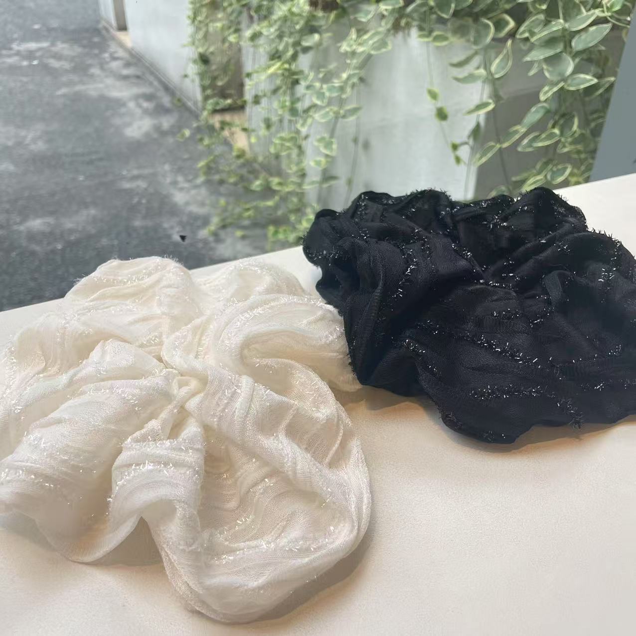 Exquisiter Koreanischer Spitzen-scrunchie Edles Haargummi Elegant_voghion.com