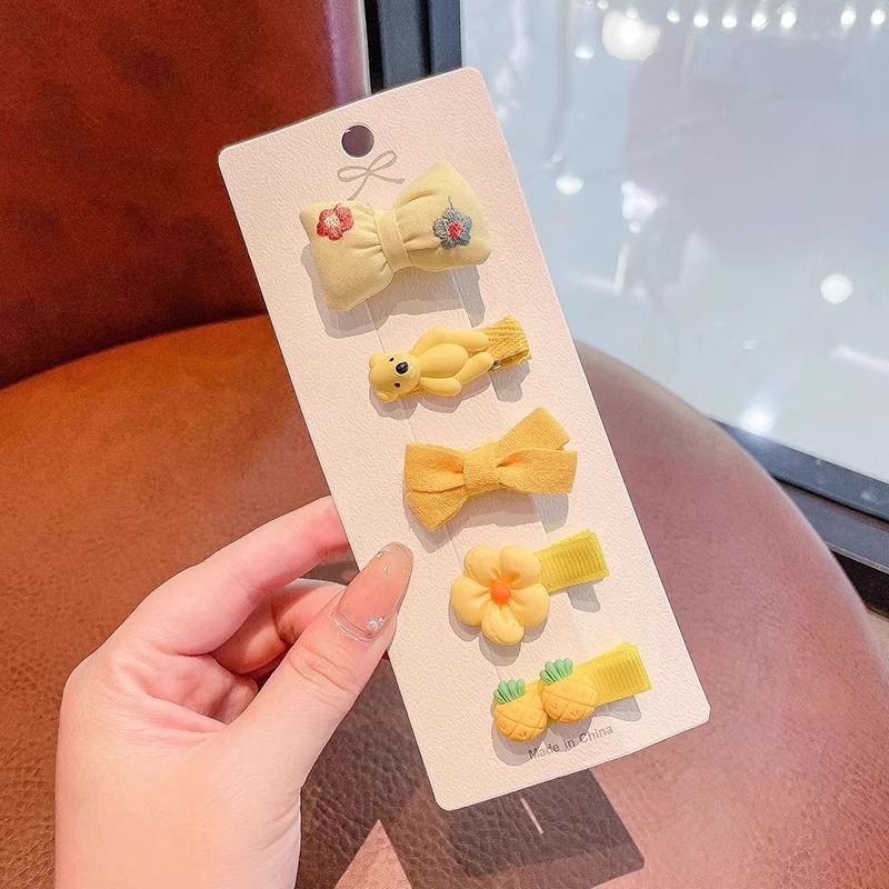 Niños lindos abrazaderas de pelo de tela para bebés, abrazaderas de pelo para bebés no lesionan el cabello para niños pequeños