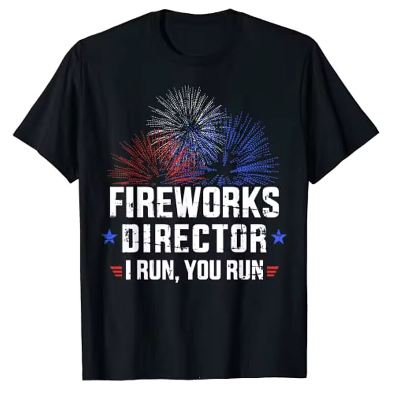 Funny 4th of July T-shirt, Director's "I Run You Run" T-shirt, Patriotic Pride Celebrating Independence Day Apparel