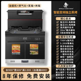 洛伟思火星人集成灶自动清洗大吸力智能语音左烤右蒸一级能效蒸烤