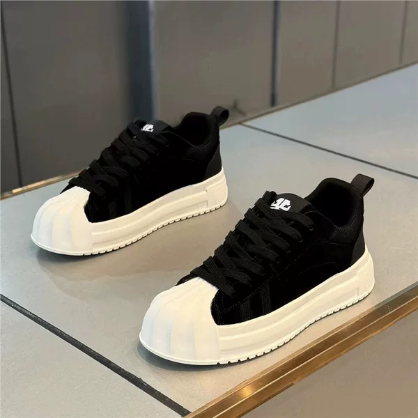 European Style Spring and Autumn Trendy Shell-Toe Thick-Soled Sneakers for Men, 2026 New Versatile Suede Casual Shoes
