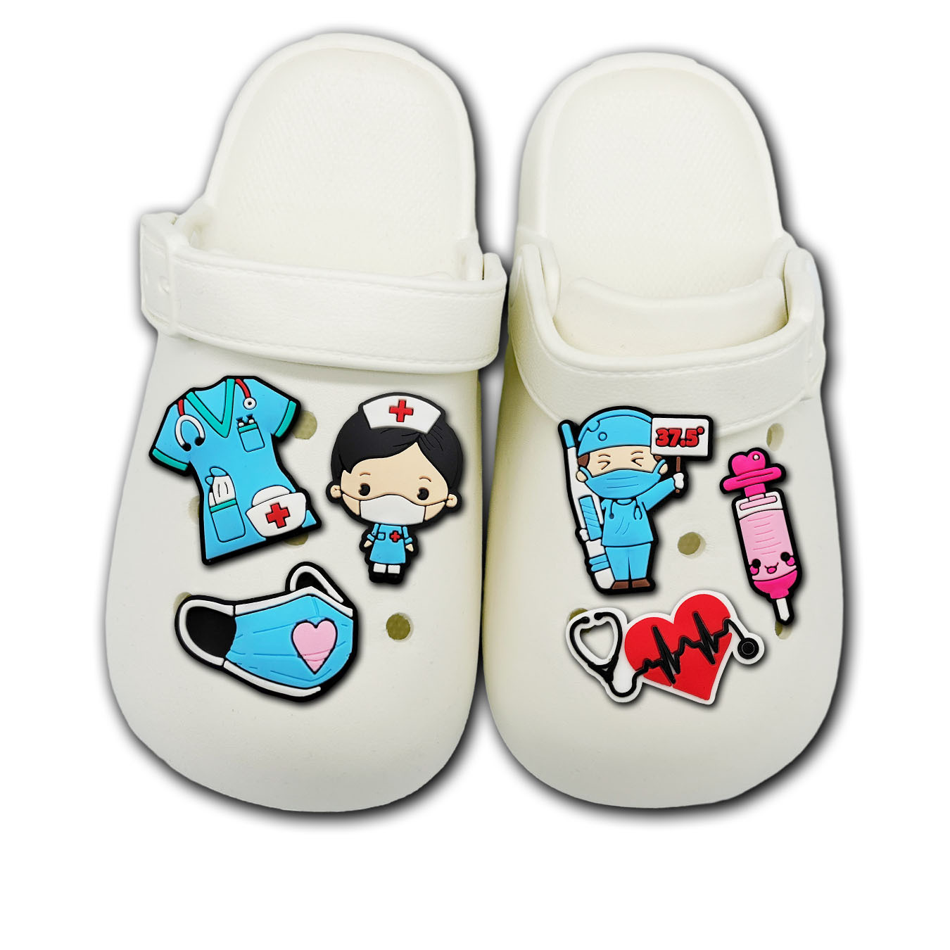 El fabricante suministra hebillas decorativas para zuecos, lindos accesorios de flores para zapatos de goma suave de PVC personalizados de anime, hebillas para zapatos versátiles para bricolaje.