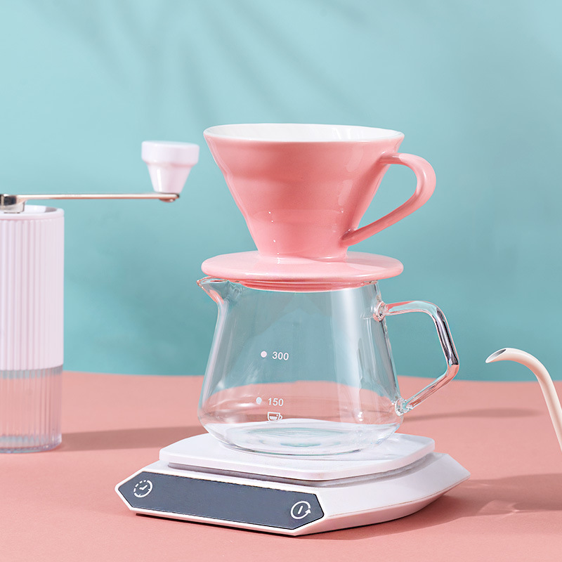 Set de cafetera de lavado a mano, taza de filtro de niña fresca, molino de mano, regalo doméstico para cafetera de lavado a mano