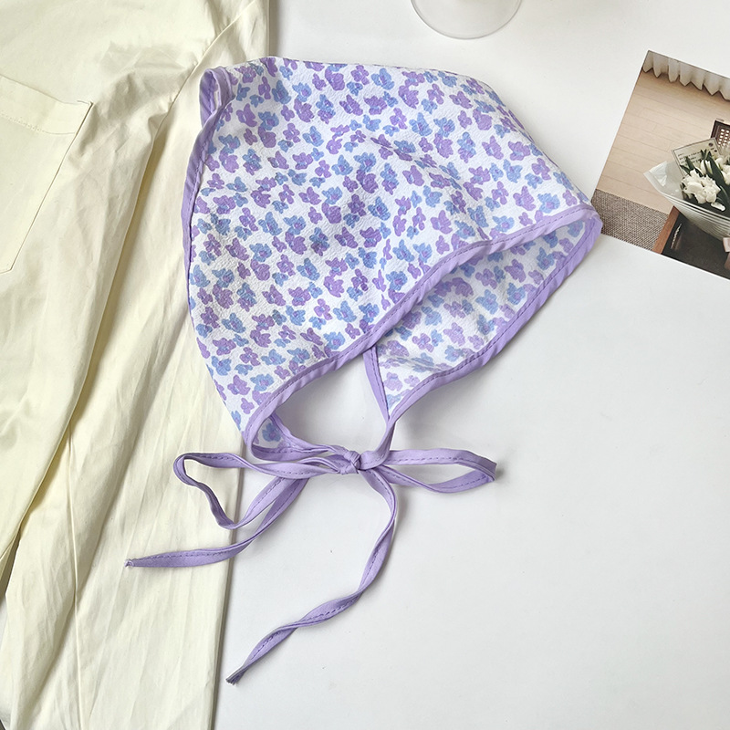 Nuevo rosa fresas lindas niñas de punto pañuelo triángulo pañuelo correa de cabello multifuncional alta sensación de fotos bufandas delgadas