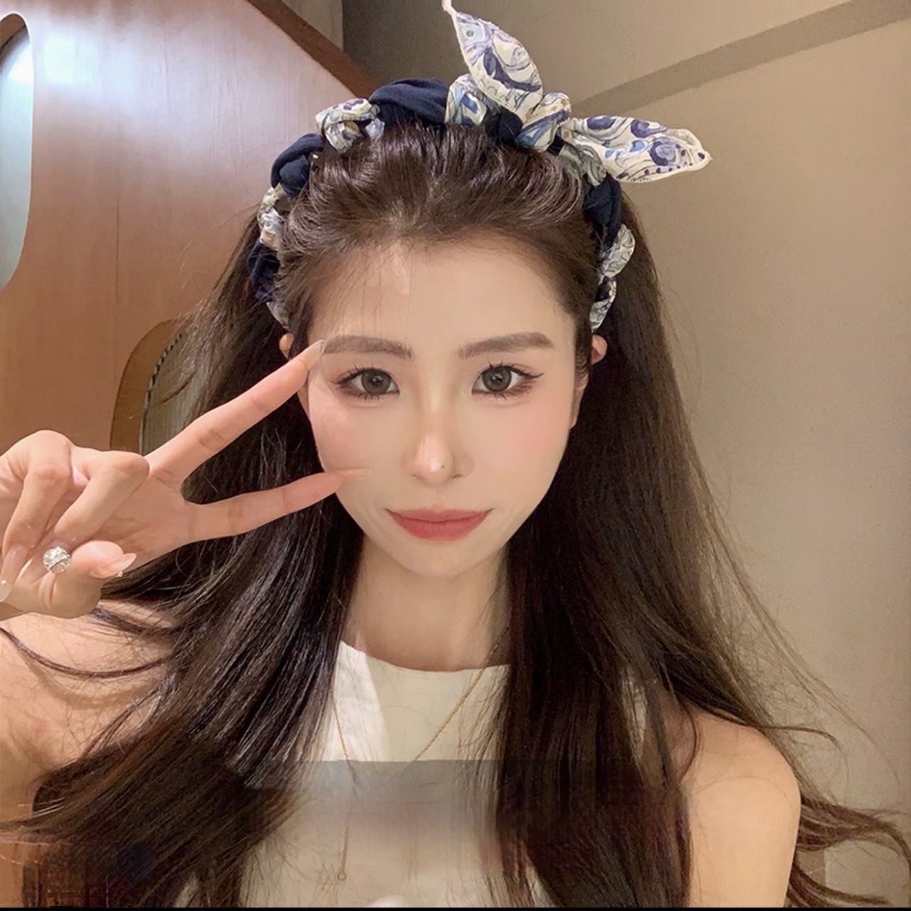 ロマンチックな夏〜女性用の蝶結びの生地で包まれた歯付きヘアピンヘッドバンド、高品質、ファッショナブルでエレガントなヘッドバンド