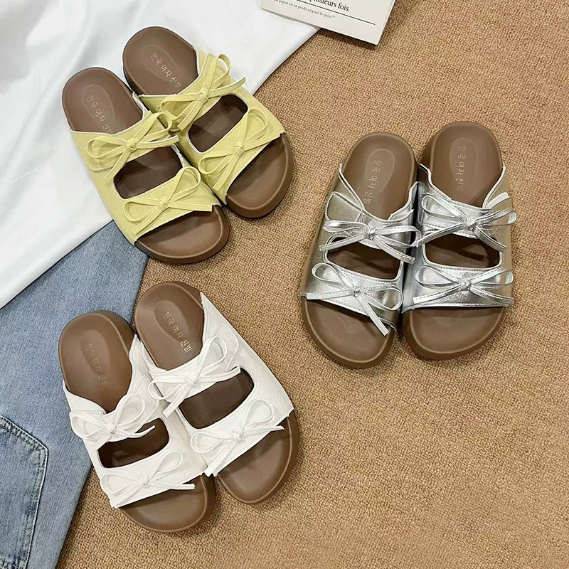 Нишевые ретро толстая подошва Baken тапочки женский 2025 новый модный полутапочки с юбкой