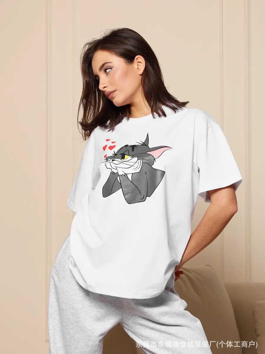 cotton cartoon cute short sleeve T-shirt