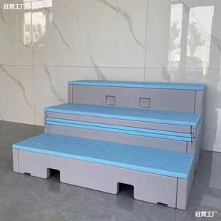 Mobile PE Command Table Solid Wood Chorus Three-Layer New Music Flip Folding Plastic Ladder Steps School Stage