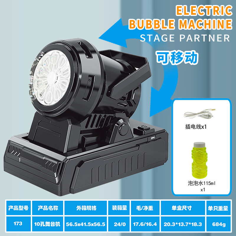 Máquina de Burbujas Automática de Mano con Luces de Plástico para Fiestas al Aire Libre image 11
