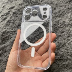 iPhone17promax透明落下防止ケースApple 17Pro携帯電話ケース16proオールインクルーシブ16細穴に適しています。