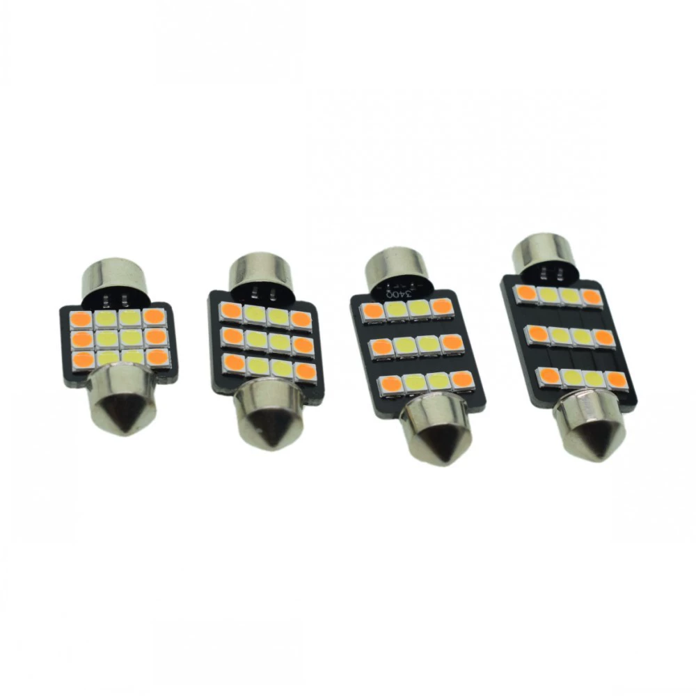 Новая лампа для чтения декодирования постоянного тока выделить двойной указал лампа 3030 12SMD белый желтый двойной цвет белый лед синий двойной цвет