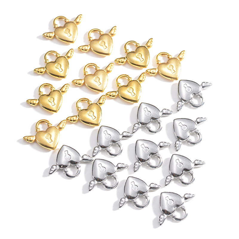 3g Weight Pendant Jewelry Making Type 1*1cm, 15*5mm Jewelry Making Size 18K Real Gold Plated Plating Material 1 Piece Quantity 201 Stainless Steel Material Letter, Heart Shape, Solid Color Pattern Simple Style Style Plating Craft 1 Piece 1*1cm 15*5mm 304 Stainless Steel Letter Heart Shape Solid Color Pendant 2