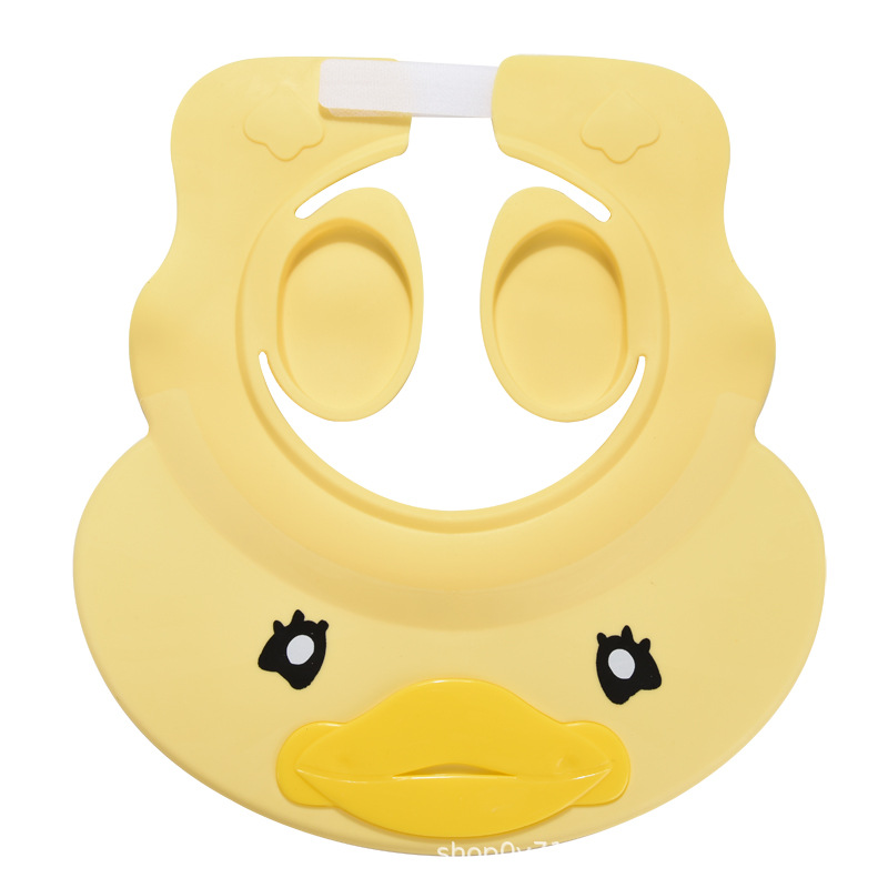 Zhiyan Mommy Little Yellow Duck ear protection children's bath cap silicone bath cap baby shampoo cap infant bathing cap
