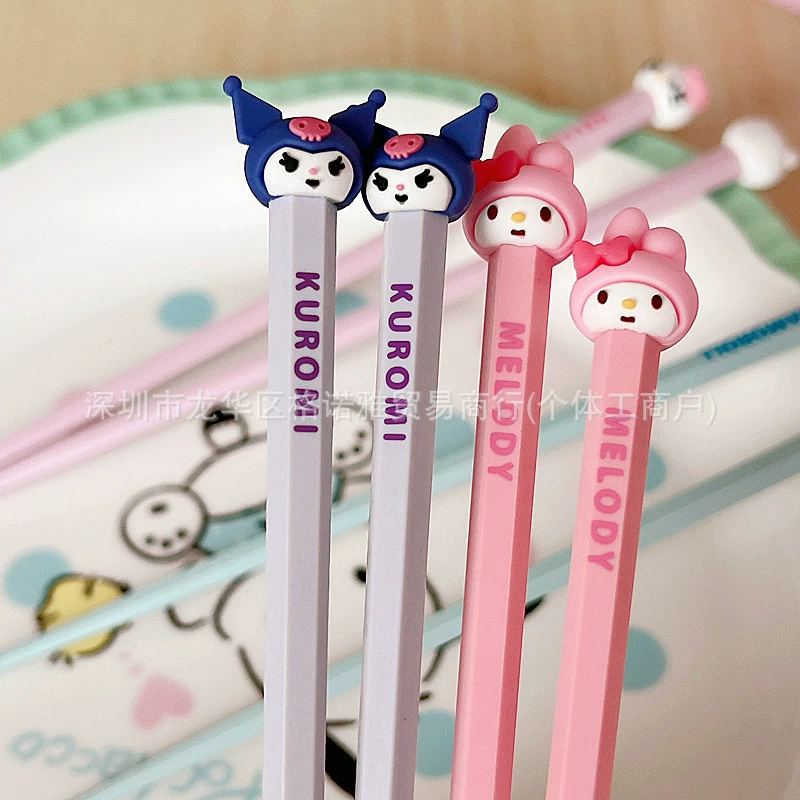 卡通 Non-slip antibacterial high quality chopsticks for elementary school students, long doll