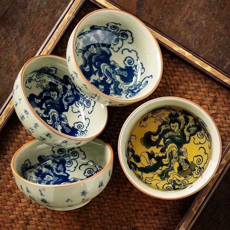 Old Pottery Mud Master Cup Single Cup Home Ceramic Kung Fu Tea Cup Heart Sutra Cup Antique Cup Cup Cup Personal Cup