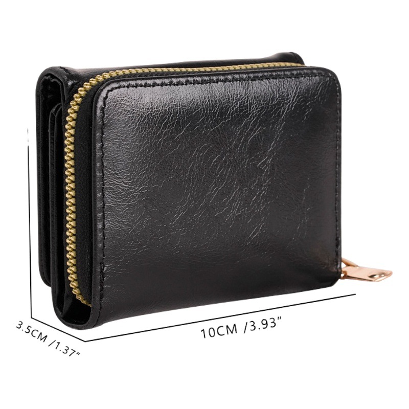Nuevo 2023 estilo coreano billetera de las mujeres titular de la tarjeta corta multi-tarjeta de visita titular de la tarjeta bancaria titular de la cremallera monedero