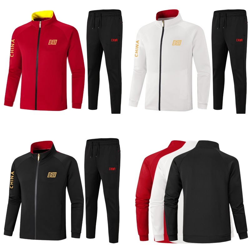 Chinese Team Sportswear Suit for Men and Women, Sports Student Games, Athletes, Martial Arts Coaches, Training Group Uniforms