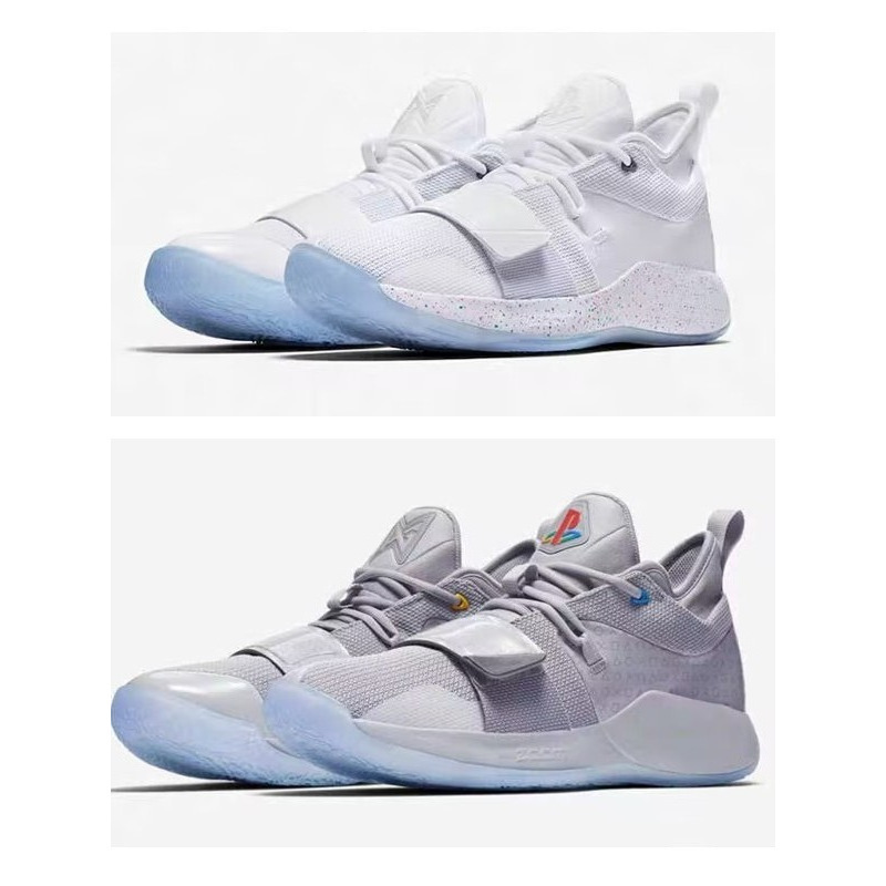 Paul George 2.5 Generation Co-Branded Light-Up White Pg2.5 Light-Up Gray Wear-Resistant Men's and Women's Practical Air-Cushion Basketball Shoes for Older Children
