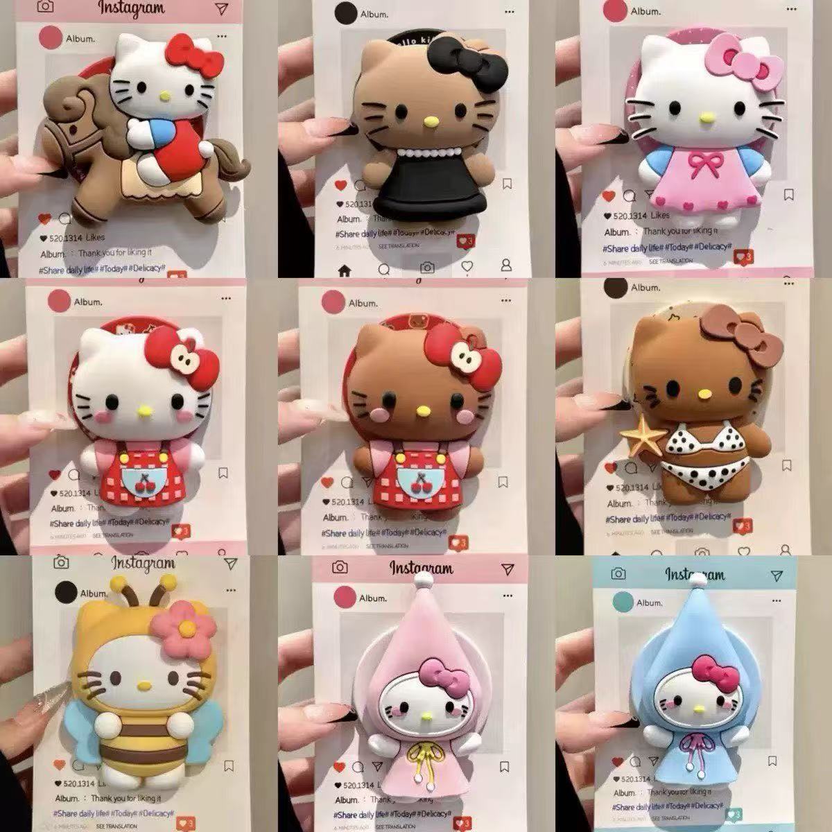 New Stereo Silicone Kitty Cat Suitable for Magsafe Magnetic Holder Super Adsorption Desktop Retractable Air Bag