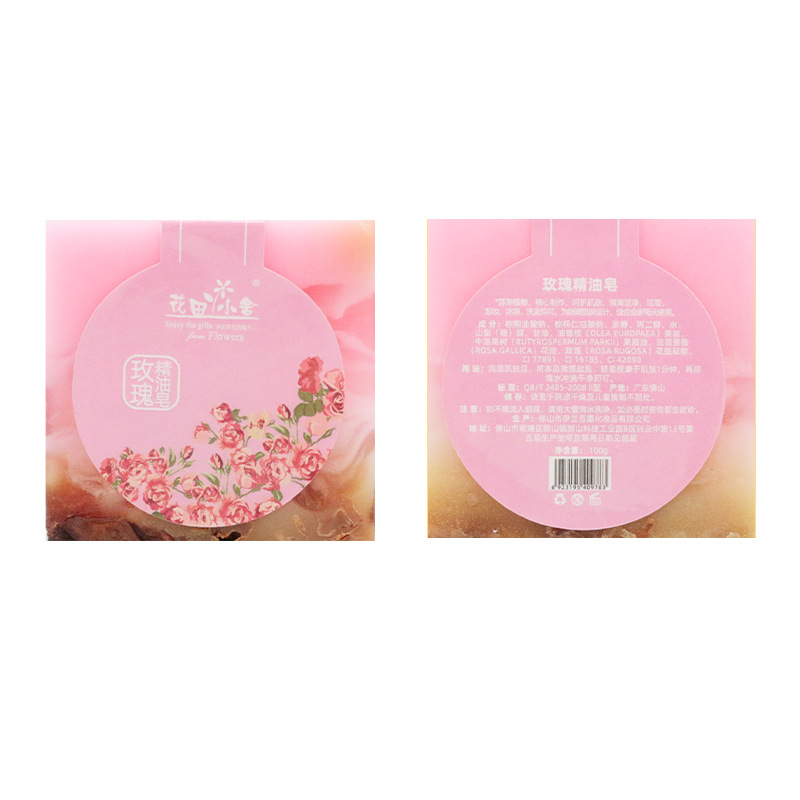 유러피언 로즈 에센셜 오일 비누(컬러 라벨 포함)