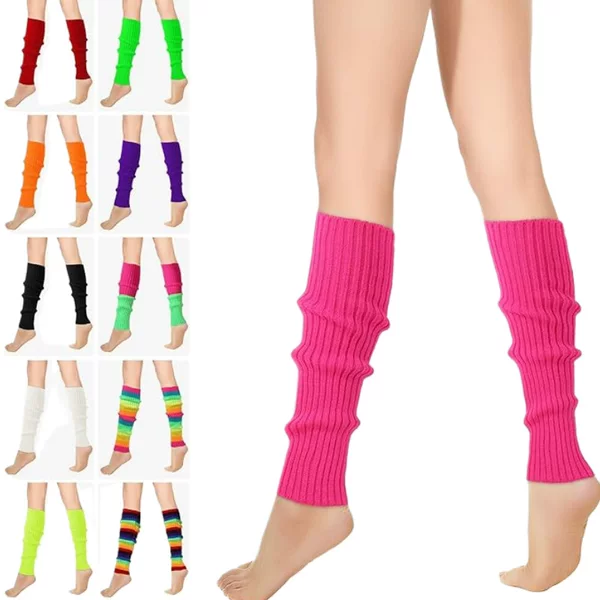 80 s 90 s Women's Leg Warmer Neon Rib Leg Socks Fashion Accessories Yoga Running, Hiking