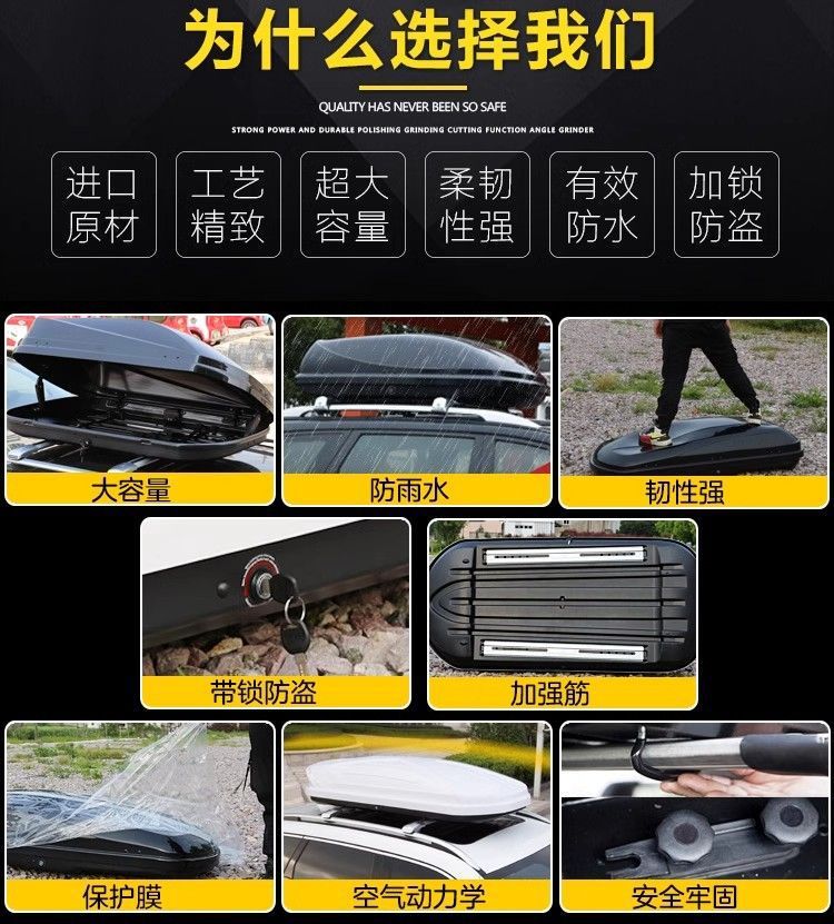 Modified Car Roof Box, Large-Capacity Travel Suitcase, Luggage Rack, Car Luggage Box, Universal for Suvs and Sedans