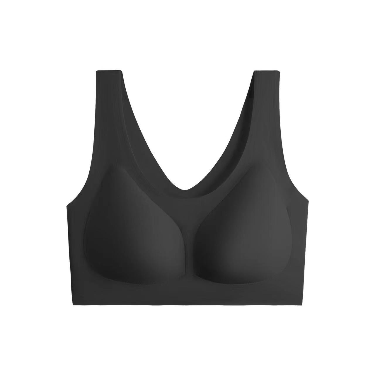 Nueva ropa interior deportiva de mujer sin marcas en forma de U envuelta en el pecho sin anillo de acero para evitar que la luz se reúna y se reúne en el pecho bra